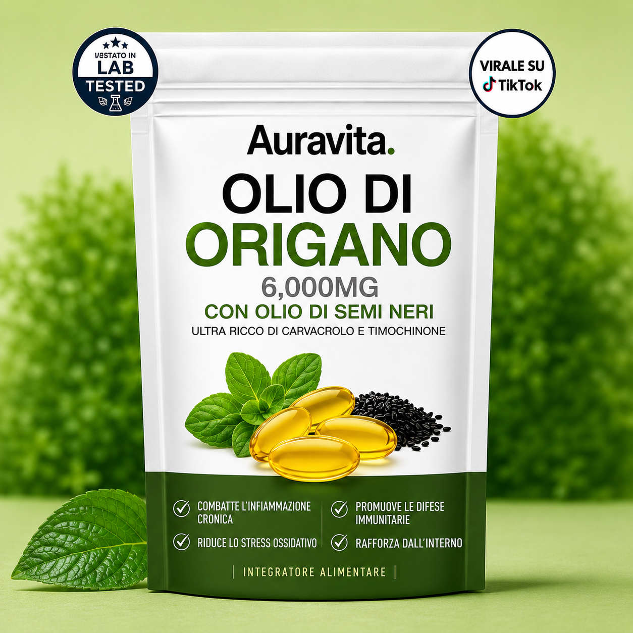 AURAVITA OLIO DI ORIGANO E OLIO DI SEMI NERI