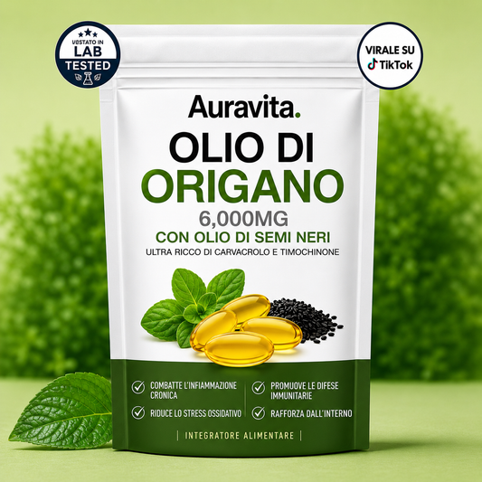 AURAVITA OLIO DI ORIGANO E OLIO DI NIGELLA – ELIMINA IL FUNGO DELLE UNGHIE