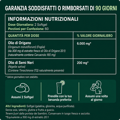AURAVITA OLIO DI ORIGANO E OLIO DI SEMI NERI